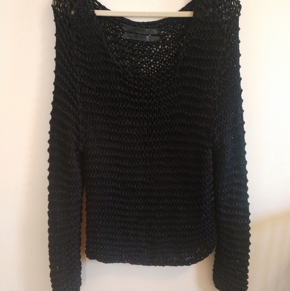 Designer off shoulder grunge sweater.